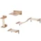 Set voor katten met krabpaal, kattenladder & hangmat, lichtbruin, sisal, acryl, den 1