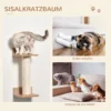 Set voor katten met krabpaal, kattenladder & hangmat, lichtbruin, sisal, acryl, den 7