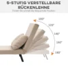 Slaapbank relaxstoel met bedfunctie gastenbed fluweelachtige rugkussen verstelbare rugleuning beige 63 x 73 x 81 cm voor woonkamer 6