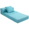 Slaapstoel opvouwbaar 2 in 1 opklapstoel met bedfunctie relaxstoel met kussen gastenbed tot 100 kg belastbaar blauw 1