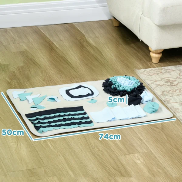 Snuffelmat voor honden, kleurrijke snuffelmat, intelligentiespeelgoed & trainingsmat voor langzaam voeren van fluweel 4