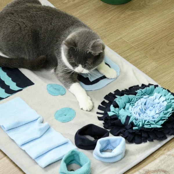 Snuffelmat voor honden, kleurrijke snuffelmat, intelligentiespeelgoed & trainingsmat voor langzaam voeren van fluweel 9
