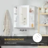 Spiegelkast badspiegel wandmontage hangkast met 8 vakken multifunctionele kast wit 66x17x63cm voor badkamer 7