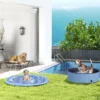 Splash sproeier pad 150 cm waterspel mat voor honden, anti slip spuit watersproeier outdoor pvc blauw 10