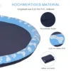 Splash sproeier pad 150 cm waterspel mat voor honden, anti slip spuit watersproeier outdoor pvc blauw 6