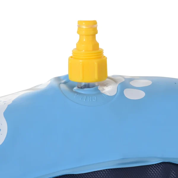 Splash sproeier pad 150 cm waterspel mat voor honden, anti slip spuit watersproeier outdoor pvc blauw 9