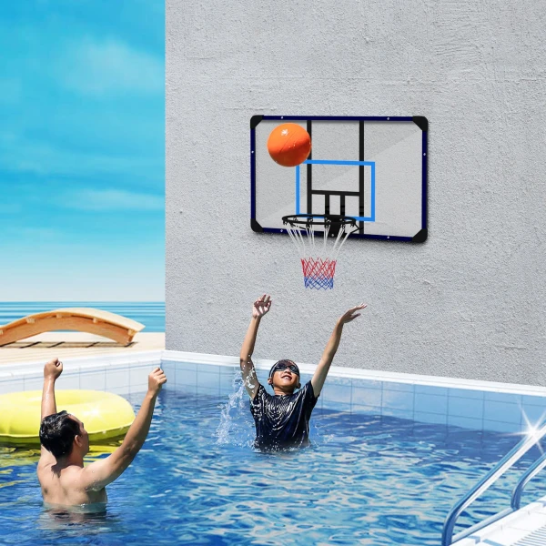 Sportnow basketbalring wandmontage basketbalbord met ring en net voor buiten, staal, 113 x 61 x 73 cm, ideaal voor tuin & speeltuin 8