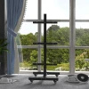 Sportnow halterschijvenstandaard gewichtsstandaard met wielen & 6 stangen, 50 mm schijfopname, tot 200 kg, staal, zwart 8