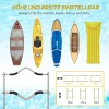 Sportnow kajakwagen verstelbare kano wagen boot wagen surfplank wagen boottrailer met spanband voor kano surfplank peddelborden aluminium geel 5