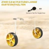 Sportnow kajakwagen verstelbare kano wagen boot wagen surfplank wagen boottrailer met spanband voor kano surfplank peddelborden aluminium geel 6