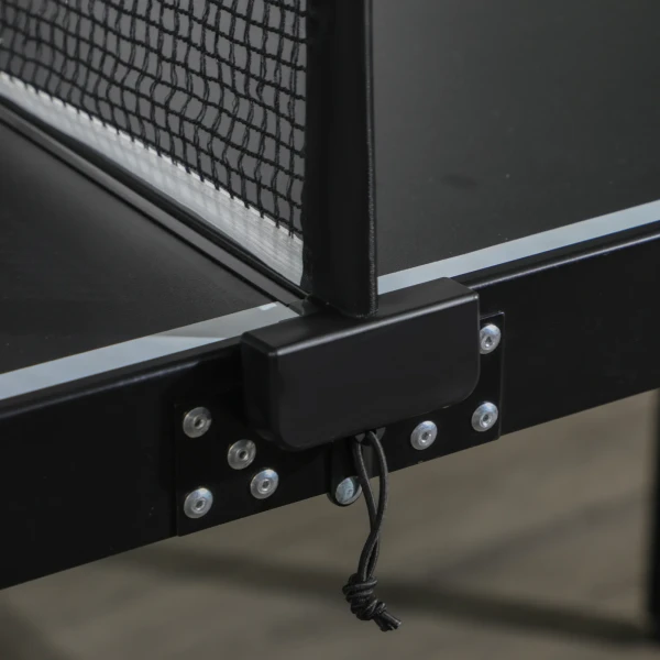 Sportnow mini opvouwbare tafeltennistafel tennistafel vrijetijdstafel met net & handvat, indoor spelset voor thuis, aluminium zwart 10