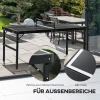 Sportnow mini opvouwbare tafeltennistafel tennistafel vrijetijdstafel met net & handvat, indoor spelset voor thuis, aluminium zwart 6