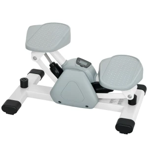 Sportnow mini stepper voor thuis met lcd display, up down stepper met antislip pedalen, stepper hometrainer tot 100 kg, voor been training, thuis kantoor fitness oefening, grijs 1