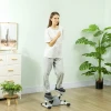 Sportnow mini stepper voor thuis met lcd display, up down stepper met antislip pedalen, stepper hometrainer tot 100 kg, voor been training, thuis kantoor fitness oefening, grijs 2