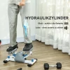 Sportnow mini stepper voor thuis met lcd display, up down stepper met antislip pedalen, stepper hometrainer tot 100 kg, voor been training, thuis kantoor fitness oefening, grijs 6