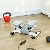 Sportnow mini stepper voor thuis met lcd display, up down stepper met antislip pedalen, stepper hometrainer tot 100 kg, voor been training, thuis kantoor fitness oefening, grijs 9