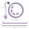 Sportnow slimme hula hoop reifen voor volwassenen met gewicht bal teller 16 knopen (76 113cm) verstelbare fitness stille afslank apparatuur infinity hula hoop voor gewichtsverlies, fitness paars 4