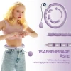 Sportnow slimme hula hoop reifen voor volwassenen met gewicht bal teller 16 knopen (76 113cm) verstelbare fitness stille afslank apparatuur infinity hula hoop voor gewichtsverlies, fitness paars 6