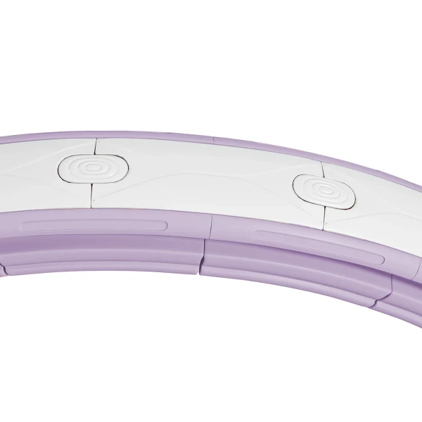 Sportnow slimme hula hoop reifen voor volwassenen met gewicht bal teller 16 knopen (76 113cm) verstelbare fitness stille afslank apparatuur infinity hula hoop voor gewichtsverlies, fitness paars 9
