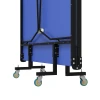 Sportnow tafeltennistafel, opvouwbare tafeltennistafel met net, wielen, 2 tafeltennisbatjes en 3 ballen, staal, blauw, 274 x 152,5 x 76 cm 10