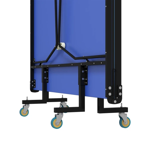 Sportnow tafeltennistafel, opvouwbare tafeltennistafel met net, wielen, 2 tafeltennisbatjes en 3 ballen, staal, blauw, 274 x 152,5 x 76 cm 10