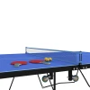 Sportnow tafeltennistafel, opvouwbare tafeltennistafel met net, wielen, 2 tafeltennisbatjes en 3 ballen, staal, blauw, 274 x 152,5 x 76 cm 9