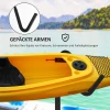 Sportnow verstelbaar kajakrek voor 2 kajaks, surfplanken, stand up paddles met gevoerde metalen houders 7