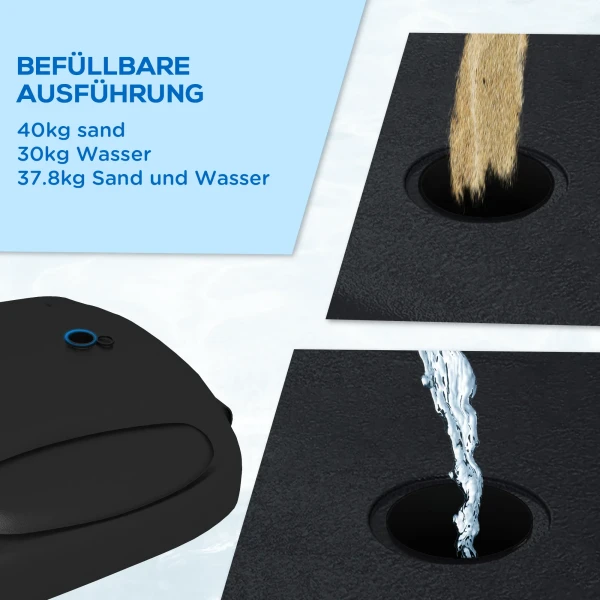 Sportnow verstelbare basketbalring 221 282cm met onbreekbare achterwand en wielen voor volwassenen, stabiele stalen constructie in zwart 7