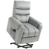 Sta op hulp relaxstoel elektrische massagestoel tv stoel met ligfunctie fluweelachtig polyester metaal schuim 1