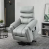Sta op hulp relaxstoel elektrische massagestoel tv stoel met ligfunctie fluweelachtig polyester metaal schuim 2