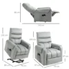 Sta op hulp relaxstoel elektrische massagestoel tv stoel met ligfunctie fluweelachtig polyester metaal schuim 4