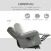 Sta op hulp relaxstoel elektrische massagestoel tv stoel met ligfunctie fluweelachtig polyester metaal schuim 6