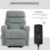 Sta op hulp relaxstoel elektrische massagestoel tv stoel met ligfunctie fluweelachtig polyester metaal schuim 8
