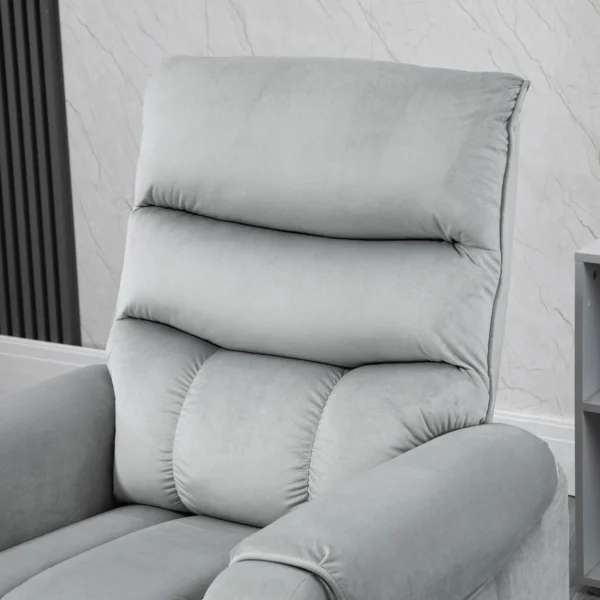 Sta op hulp relaxstoel elektrische massagestoel tv stoel met ligfunctie fluweelachtig polyester metaal schuim 9