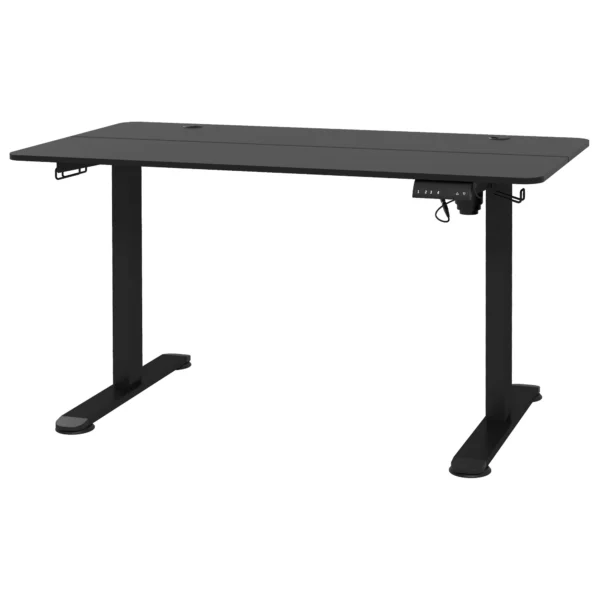 Sta zit bureau, elektrisch, met anti botsing, oververhittingsbeveiliging, opslagopties, 140x70x72 116cm, spaanplaat, zwart 1