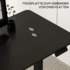 Sta zit bureau, elektrisch, met anti botsing, oververhittingsbeveiliging, opslagopties, 140x70x72 116cm, spaanplaat, zwart 10