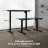 Sta zit bureau, elektrisch, met anti botsing, oververhittingsbeveiliging, opslagopties, 140x70x72 116cm, spaanplaat, zwart 5