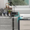 Sta zit bureau, elektrisch, met anti botsing, oververhittingsbeveiliging, opslagopties, 140x70x72 116cm, spaanplaat, zwart 7