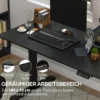 Sta zit bureau, elektrisch, met anti botsing, oververhittingsbeveiliging, opslagopties, 140x70x72 116cm, spaanplaat, zwart 8