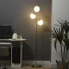 Staande lamp 40w met e27 fitting & 3 glazen lampenkappen, voor woonkamer, 169 cm hoogte 2