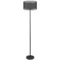 Staande lamp, staande lamp met e27 fitting, tweekleurige lampenkap van stof, staande lamp met voetschakelaar staande lamp voor woonkamer, slaapkamer, exclusief lichtbron, zwart 1