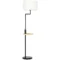 Staande lamp, staande lamp met opbergruimte, 40 w staande lamp met usb aansluiting, staande lamp, staal, crème, Ø40 x 168 cm, excl. gloeilamp 1