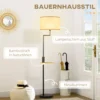 Staande lamp, staande lamp met opbergruimte, 40 w staande lamp met usb aansluiting, staande lamp, staal, crème, Ø40 x 168 cm, excl. gloeilamp 5