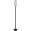 Staande lamp, staande lamp met stoffen lampenkap, e27 fitting, staande lamp staande lamp met voetschakelaar voor woonkamer, slaapkamer, exclusief lichtbron, wit 1