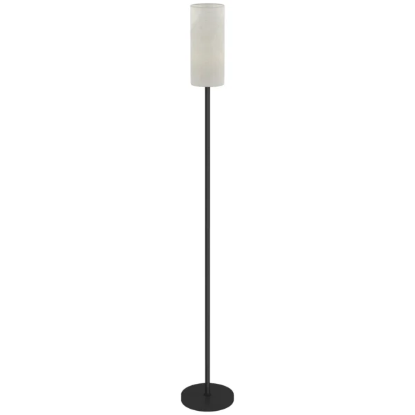 Staande lamp, staande lamp met stoffen lampenkap, e27 fitting, staande lamp staande lamp met voetschakelaar voor woonkamer, slaapkamer, exclusief lichtbron, wit 1