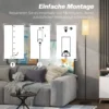 Staande lamp, staande lamp met stoffen lampenkap, e27 fitting, staande lamp staande lamp met voetschakelaar voor woonkamer, slaapkamer, exclusief lichtbron, wit 7