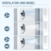 Staande ventilator met waternevel functie 90w, 3l tank, 3 niveaus, oscillerend, met afstandsbediening, zwart 5