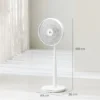 Staande ventilator stil met afstandsbediening, ventilator met 12 snelheidsniveaus, timer, kanteling & oscillatie instelbaar, slaapmodi, wit 4