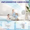 Staande ventilator stil met afstandsbediening, ventilator met 12 snelheidsniveaus, timer, kanteling & oscillatie instelbaar, slaapmodi, wit 7