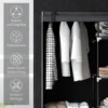 Stoffen kledingkast 6 vakken vlieslook vouwgarderobe zwart 103x43x162,5cm 7